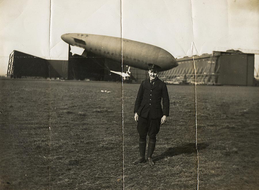 Cyril Ellen pictured outside the Hill and Smith steel shed at RNAS Kingsnorth.